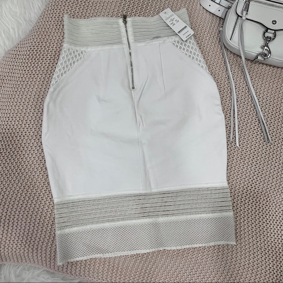 Bebe white mesh midi skirt - Picture 3 of 4